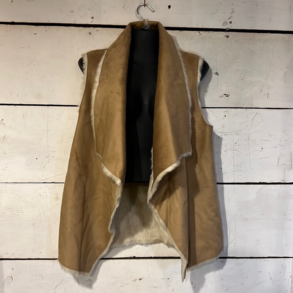 Velvet brand reversible faux fur vest